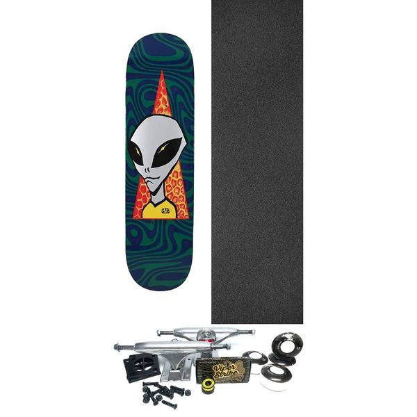Alien Workshop Skateboards Visitor Trippy Skateboard Deck - 8.5" x 32.25" - Complete Skateboard Bundle
